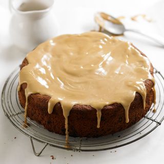 Banana Cake with Butterscotch Icing
