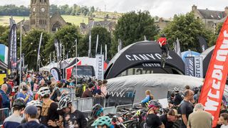 A busy view of the TweedLove MTB festival