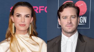 Side-by-side pictures of Elizabeth Chambers and Armie Hammer