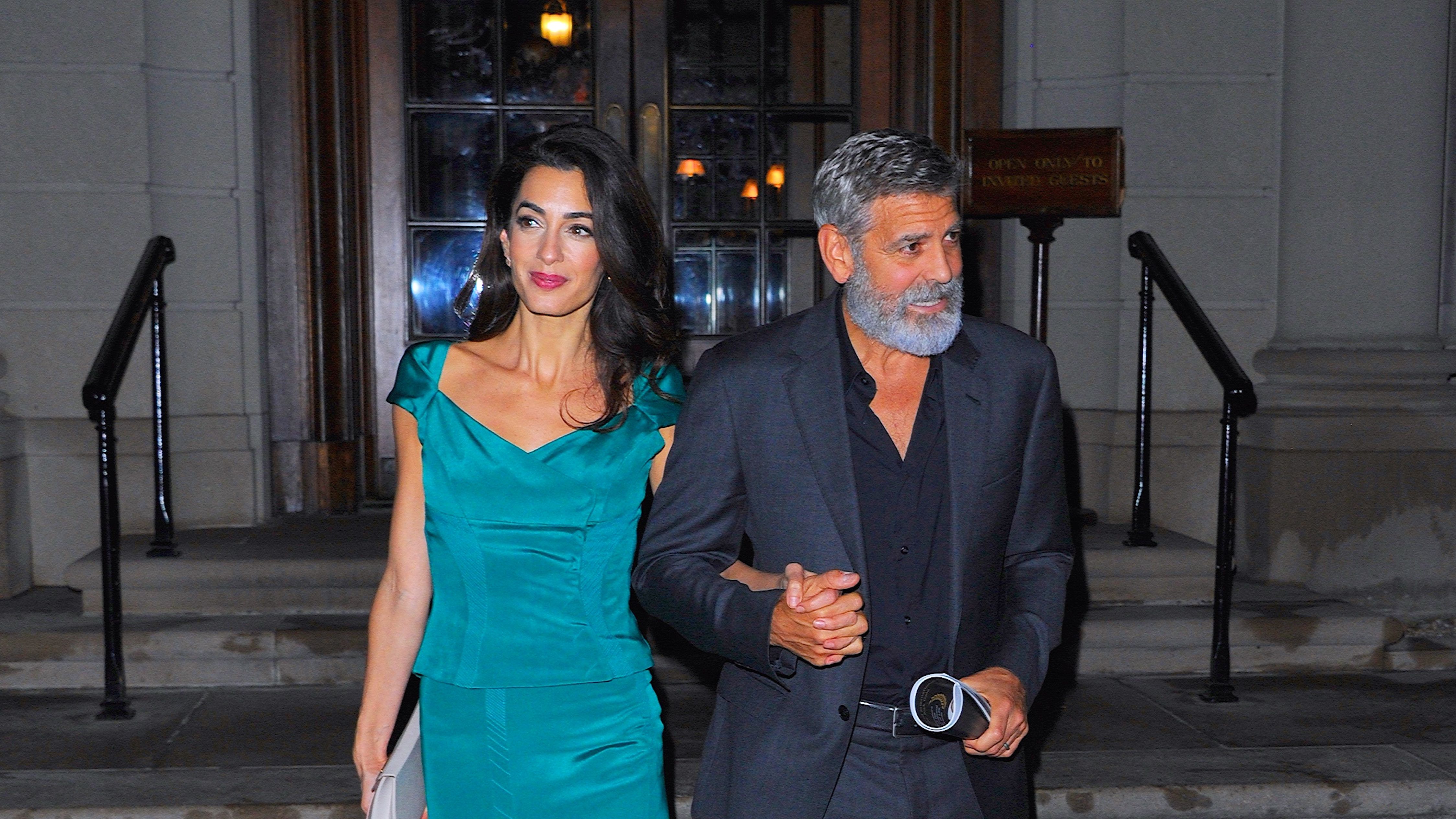 Amal Clooney Wore Classic Sneakers With a Chic Spring Dress