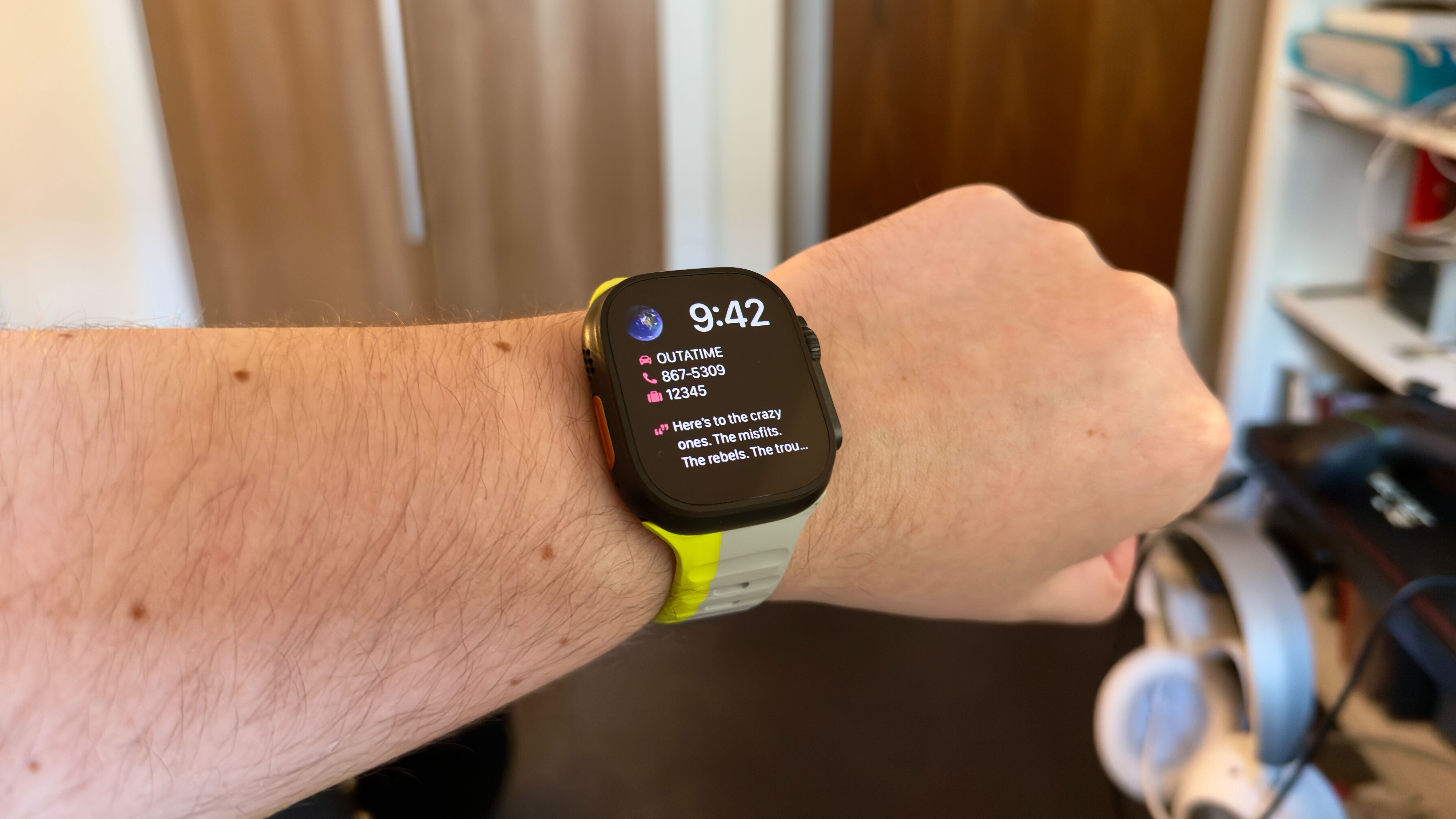 The CheatSheet app on Apple Watch