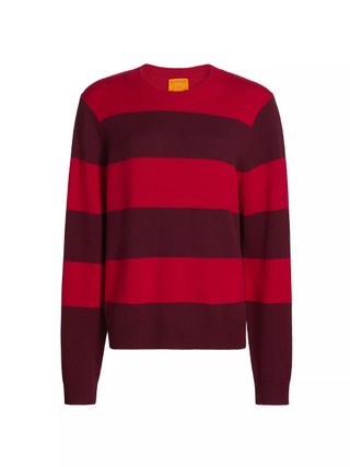 Guest in Residence Striped Cashmere Crewneck Sweater