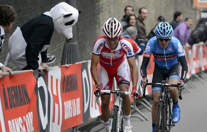 The panda that became so famous after Li&egrave;ge-Bastogne-Li&egrave;ge jumps the fence