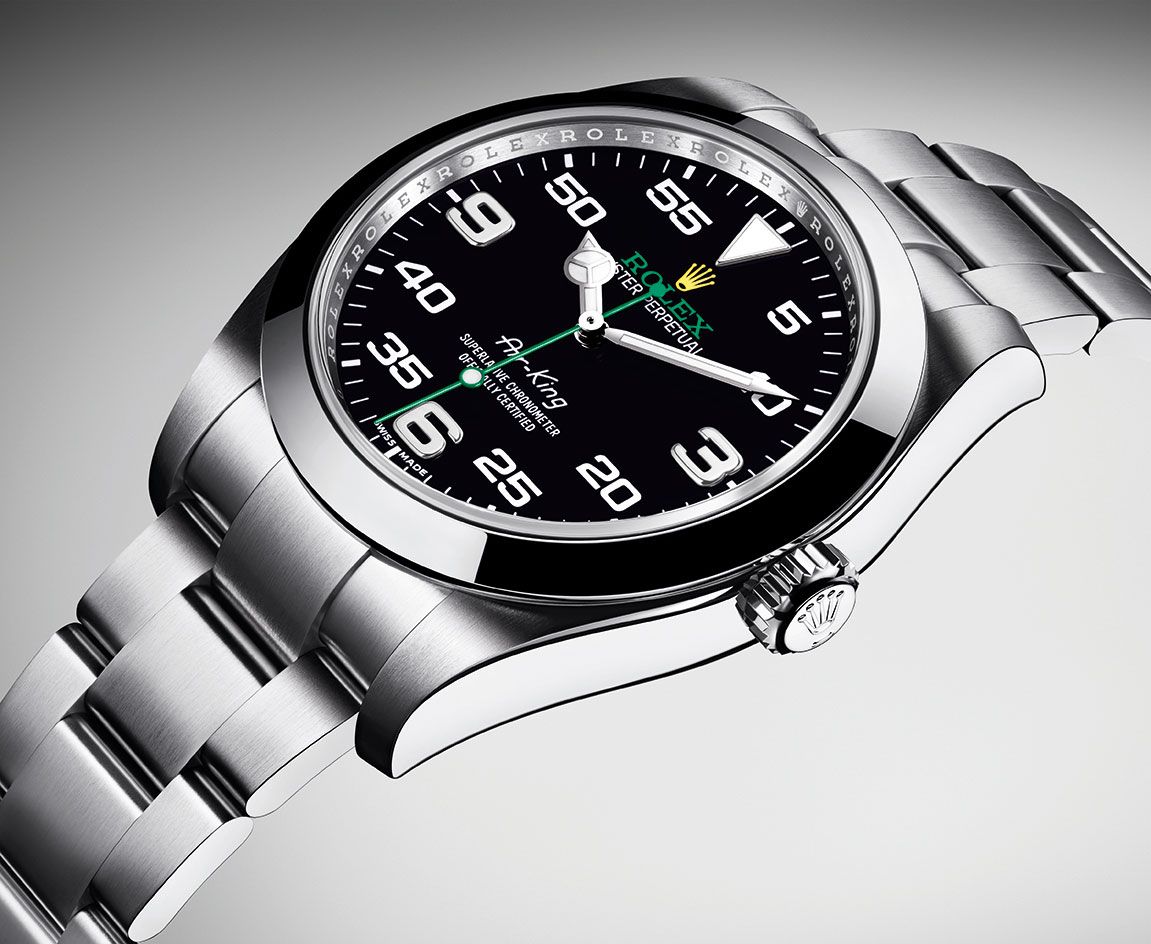  original Rolex Oyster, the new steel-cased Air-King is a horological wonder and a highlightof this year’s Baselworld 