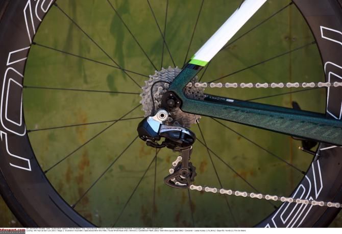 The team use a combination of Shimano and FSA