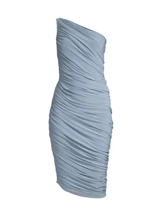 Diana Ruched One-Shoulder Midi-Dress