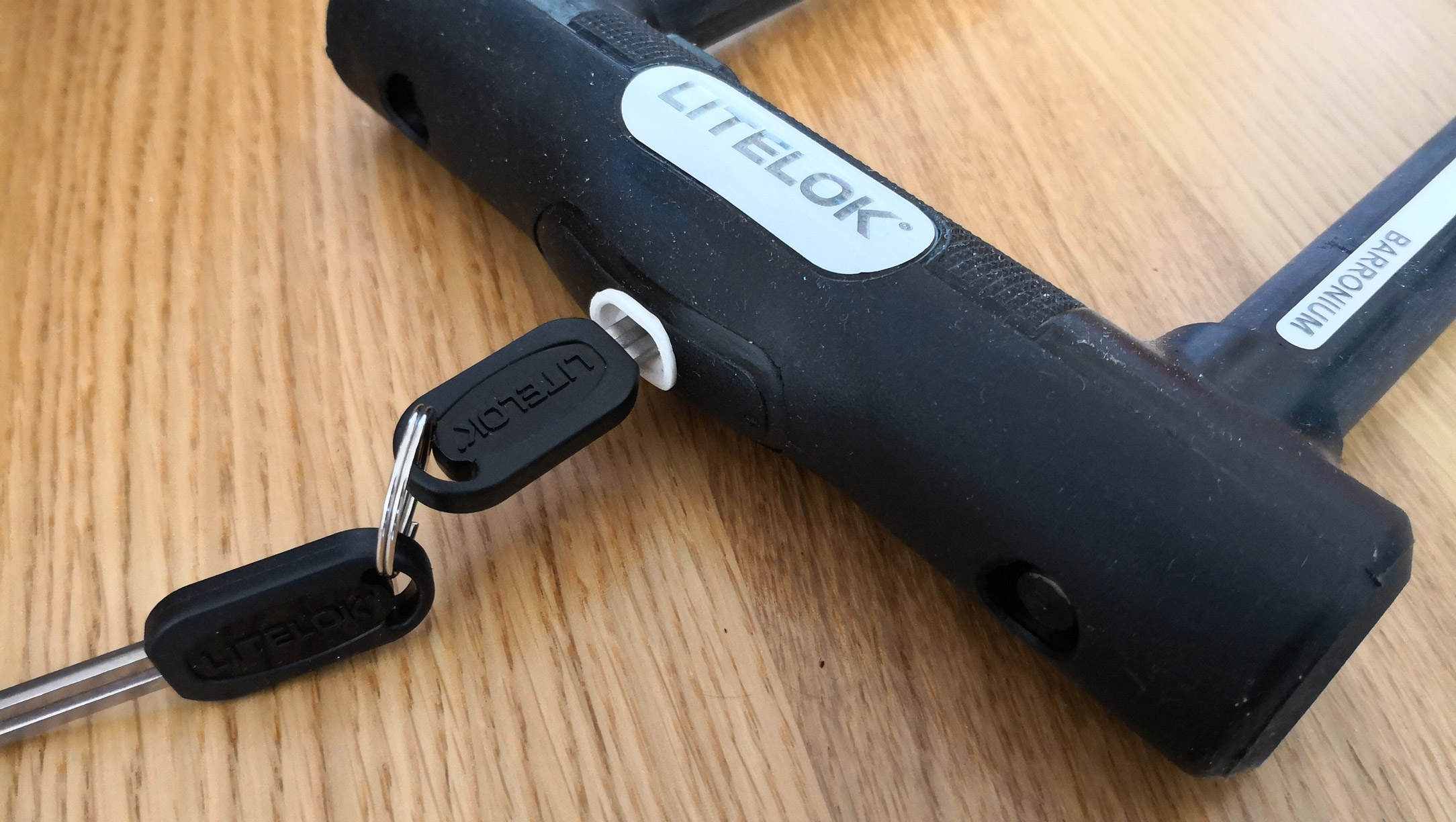 Litelock X1 bike lock attached to a bike