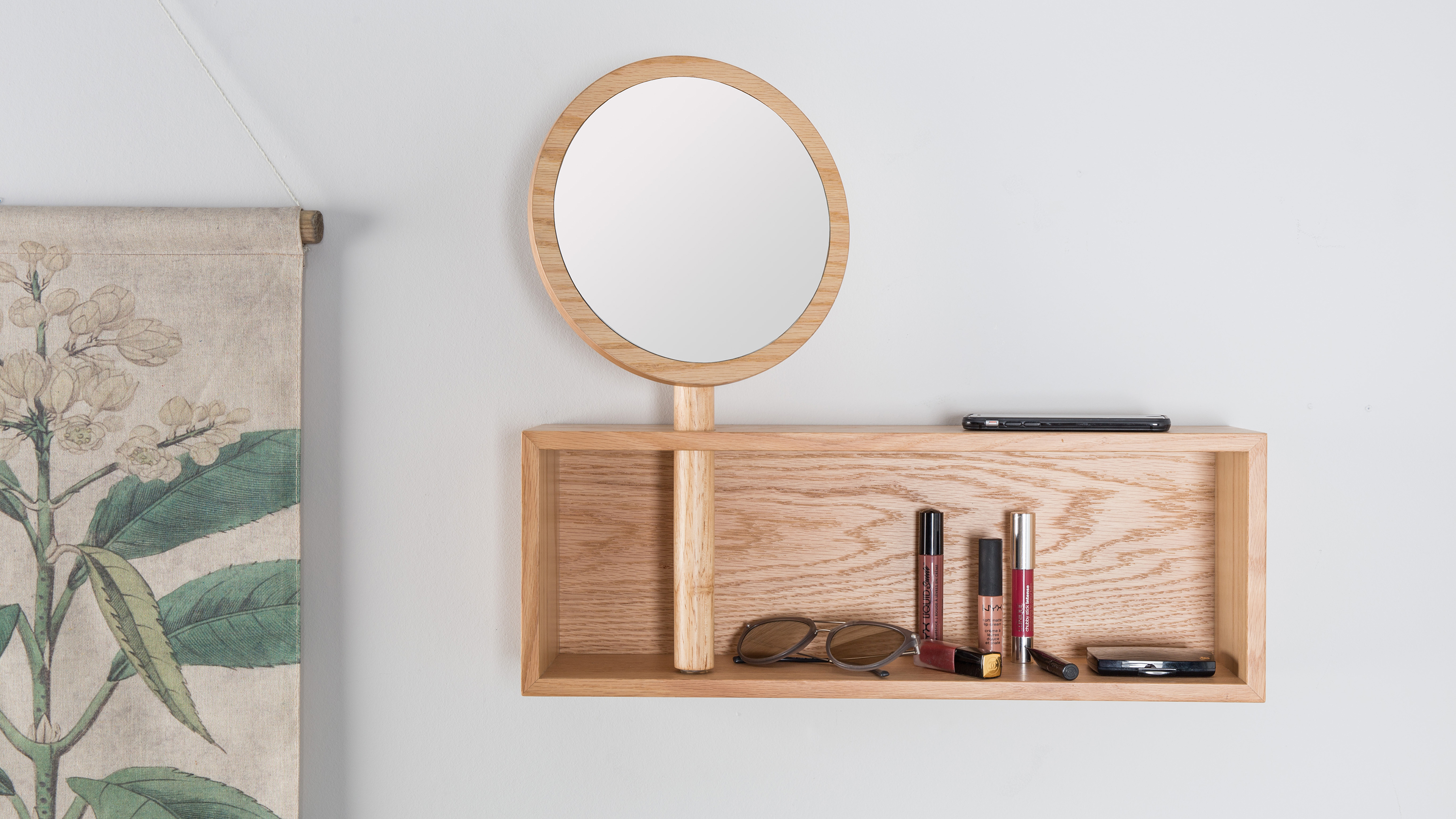 Makeup shelf with mirror from Cuckooland