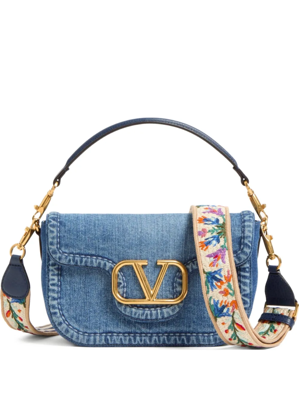 Valentino Garavani Alltime Denim Shoulder Bag | One Size