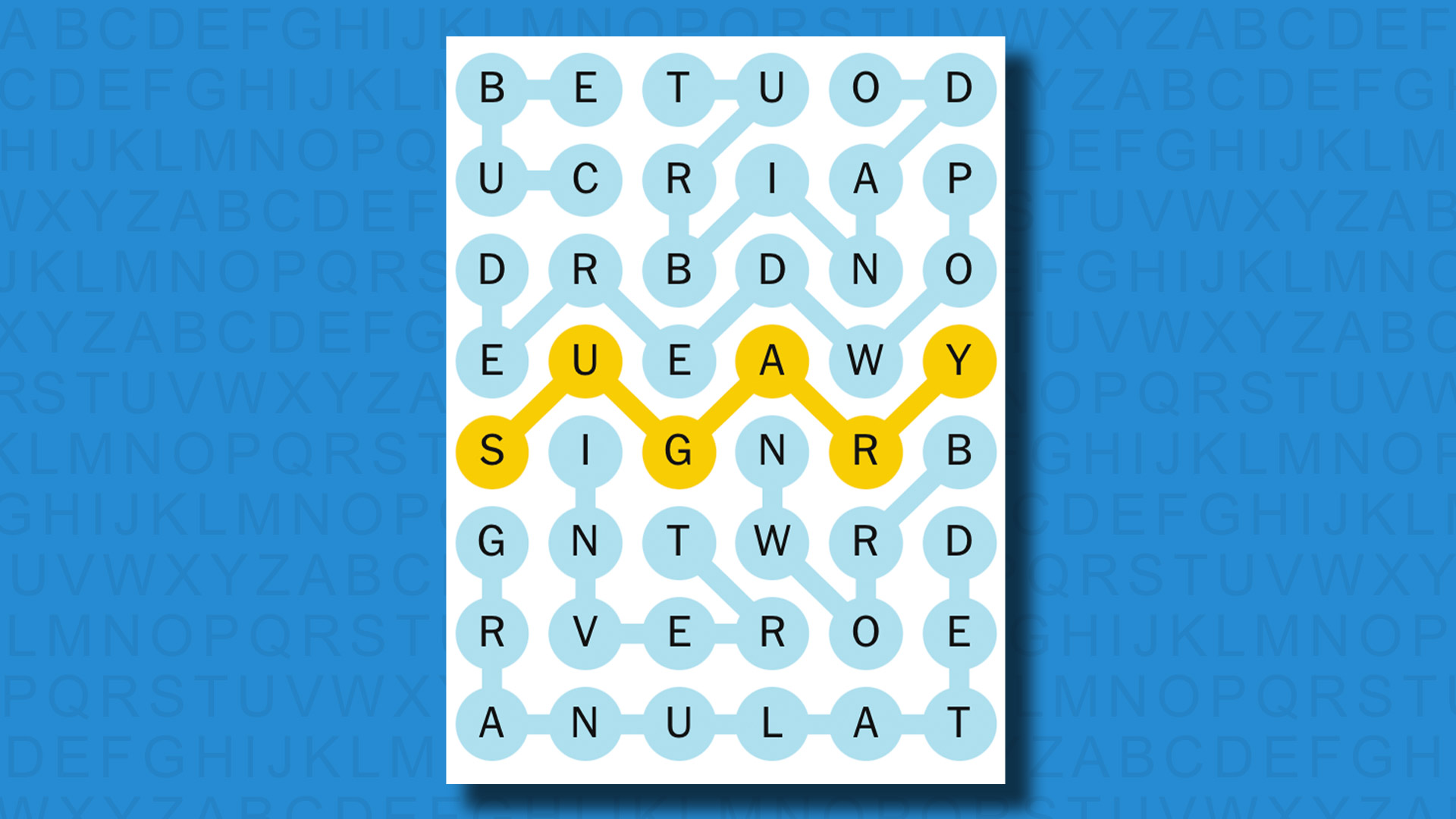 NYT Strands answers for game 549 on a blue background