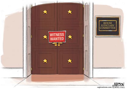 Political Cartoon U.S. Trump house judiciary committee impeachment subpoena Mueller report whitehouse