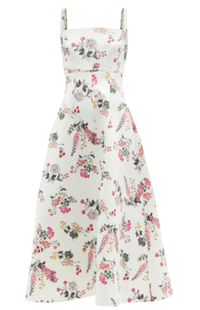 Felipe floral-print faille midi dress, £1625 ($2228) | Emilia Wickstead