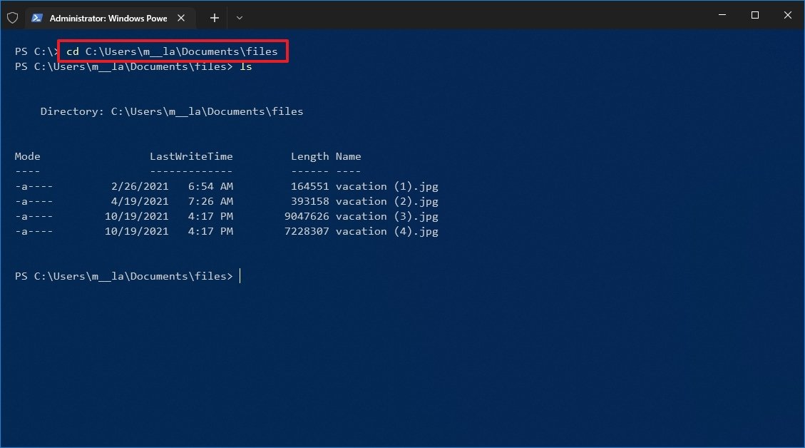 PowerShell navigation folder location