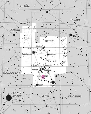 How to spot the Orion nebula.