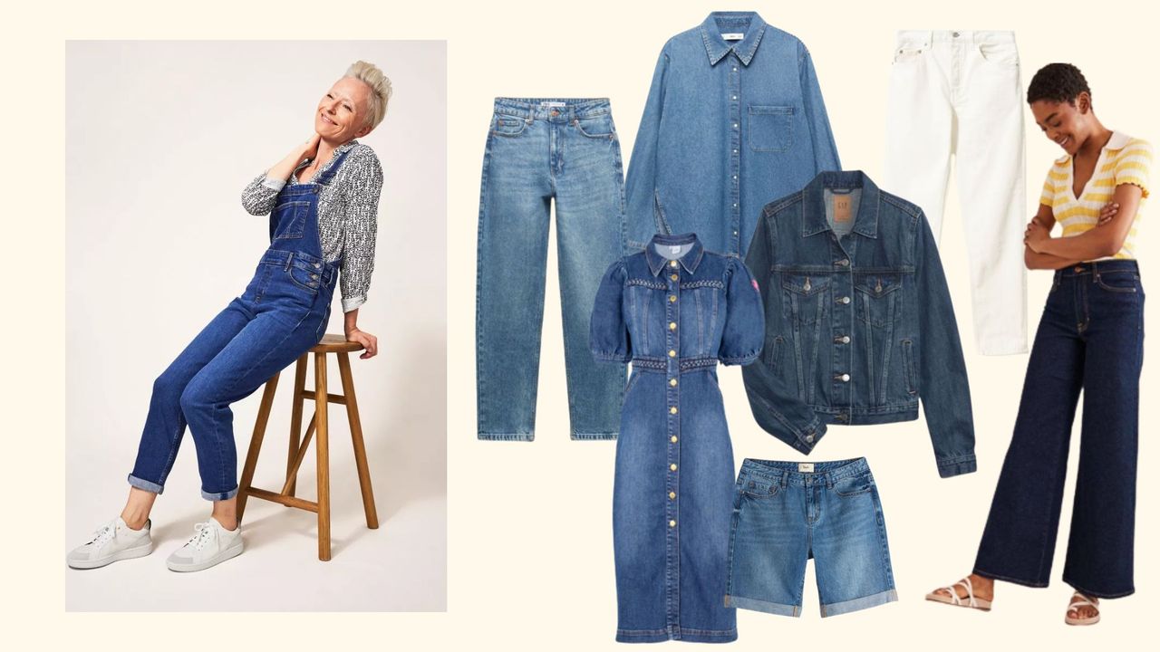 denim capsule wardrobe: White Stuff, Zara, Mango, Gap, Everlane, Boden, Scamp &amp; Dude, Hush