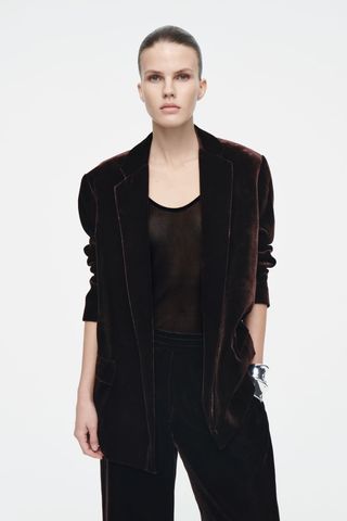 Silk-Blend Velvet Blazer