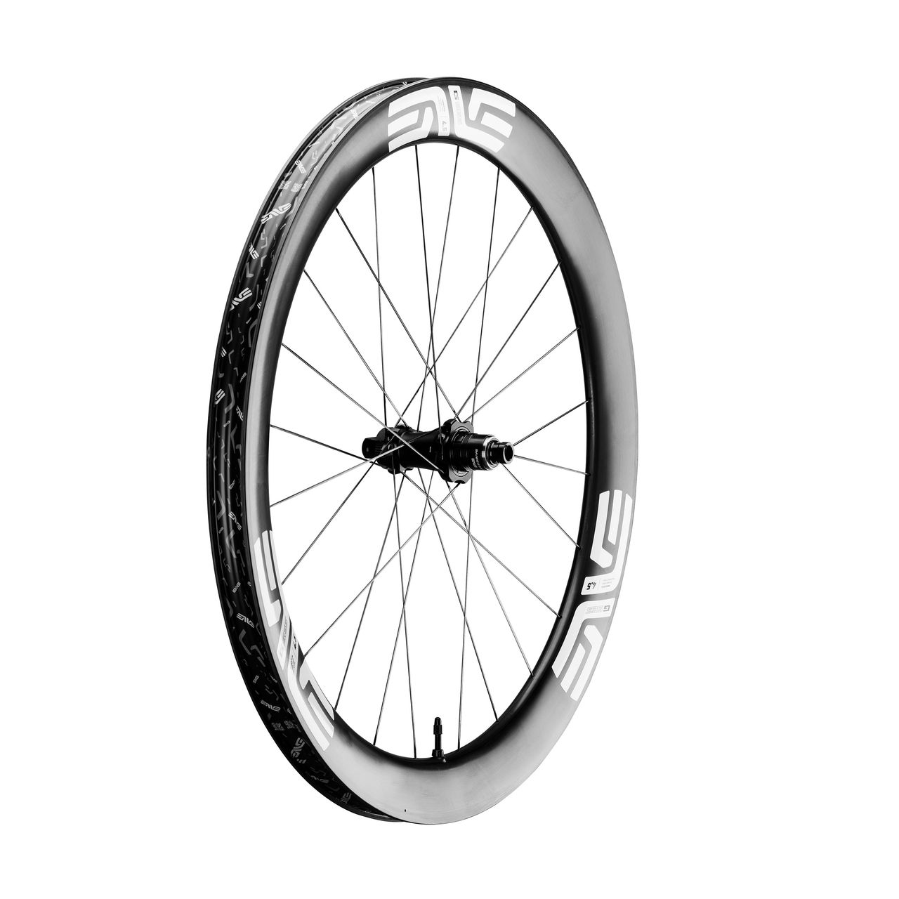 An Enve SES 4.5 rear wheel
