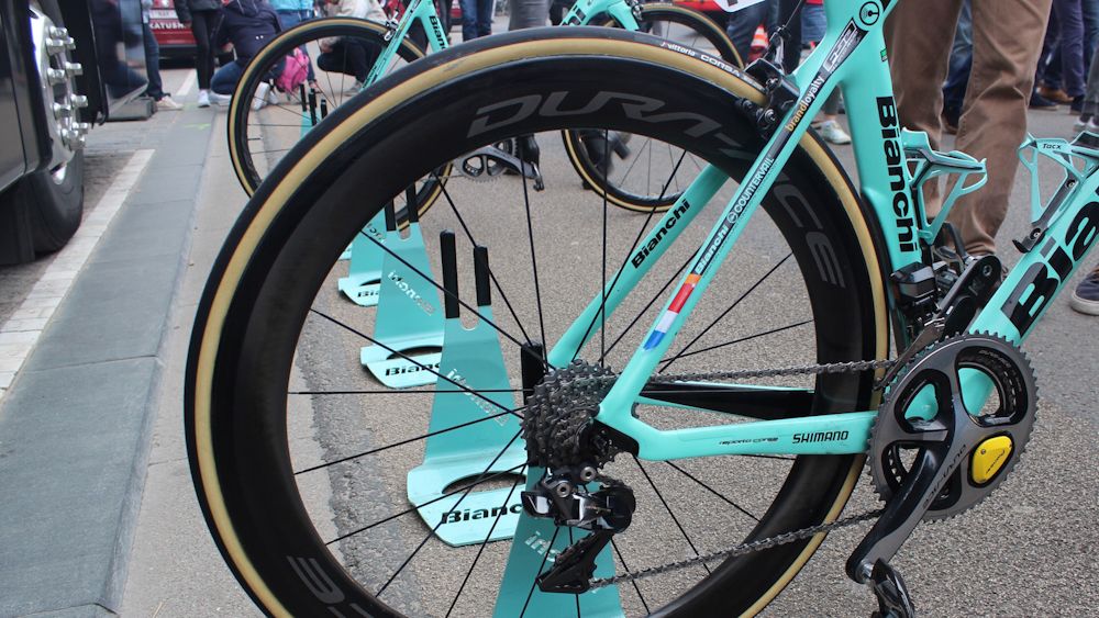 A look at the rear Shimano Dura-Ace C60 9100 wheel