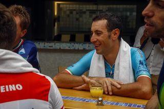 Vincenzo Nibali at the Bahrain Merida camp