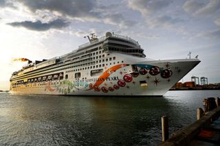 A picture of the Norwegian Pearl ship
