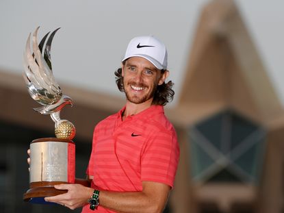 Tommy Fleetwood wins the Abu Dhabi HSBC Championship for the second time [Getty Images]