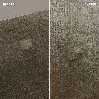Before after makeover of carpet