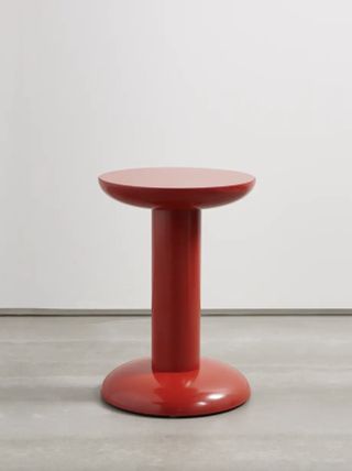 Red aluminium side table