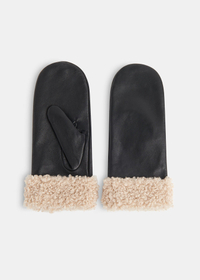 Borg cuff leather mittens, were £79, now £63.20 | Whistles