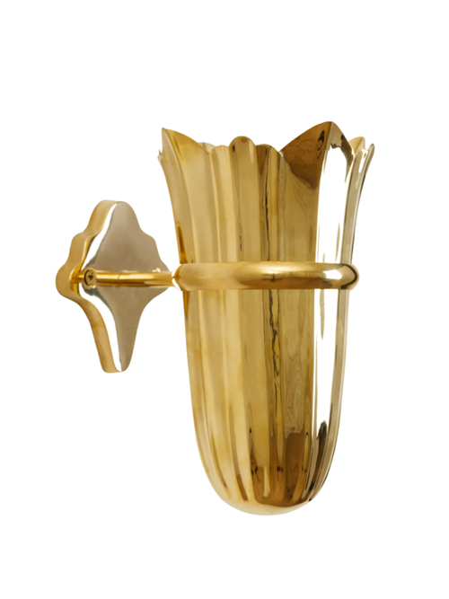 Theresa Wall Mounted Solid Brass Vase