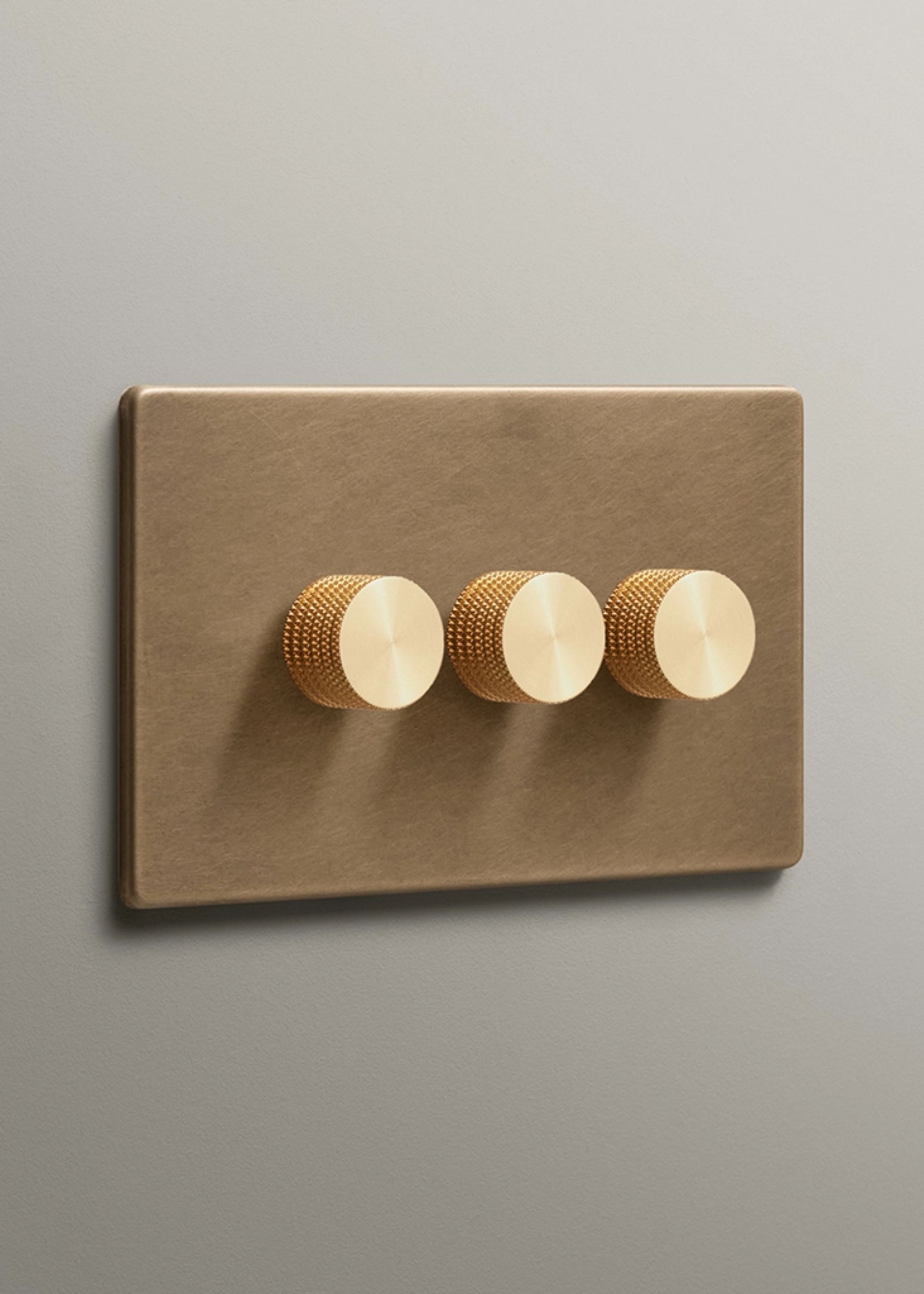 Antique Brass Triple Dimmer Switch