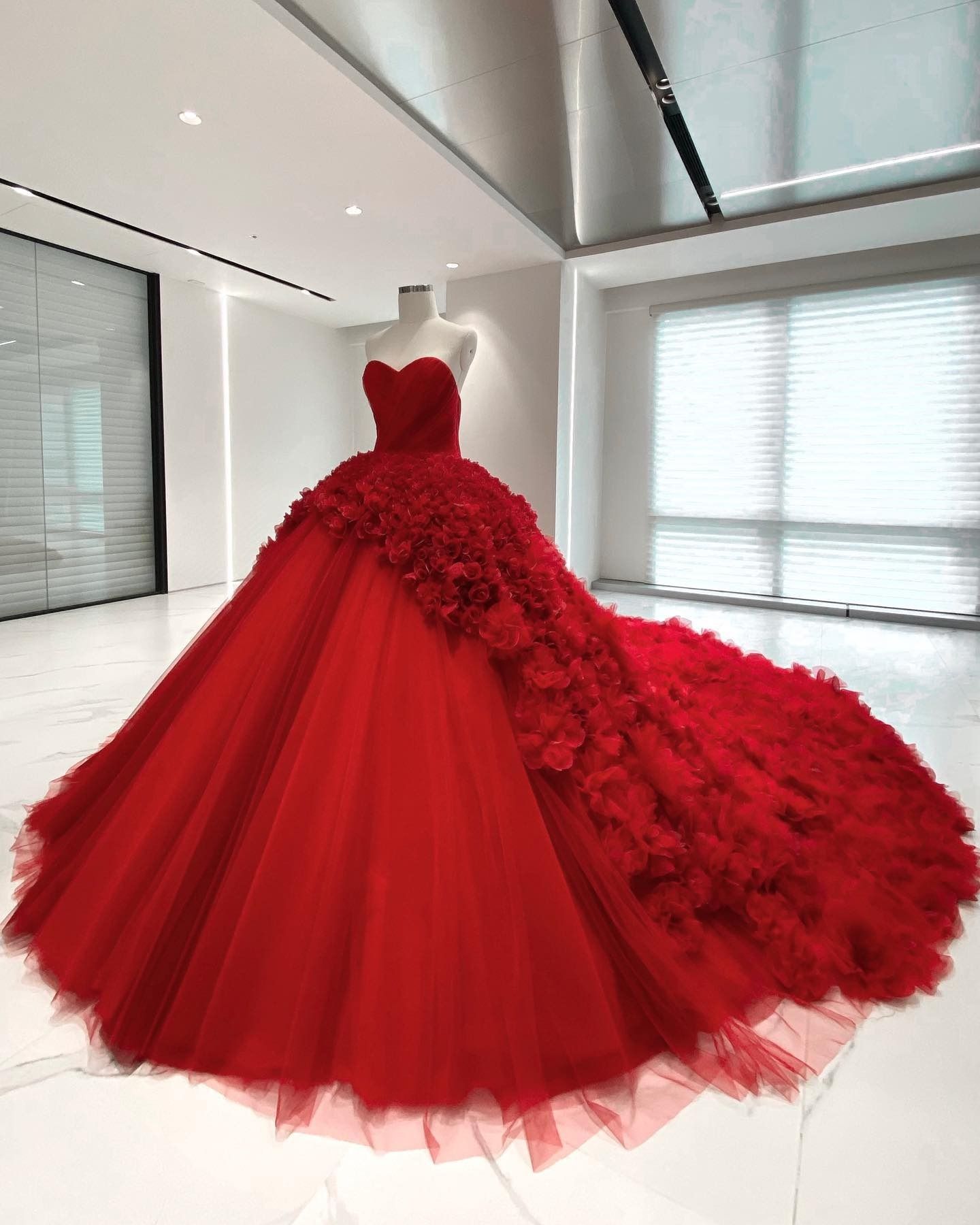 a red dress from nicole and felicia.