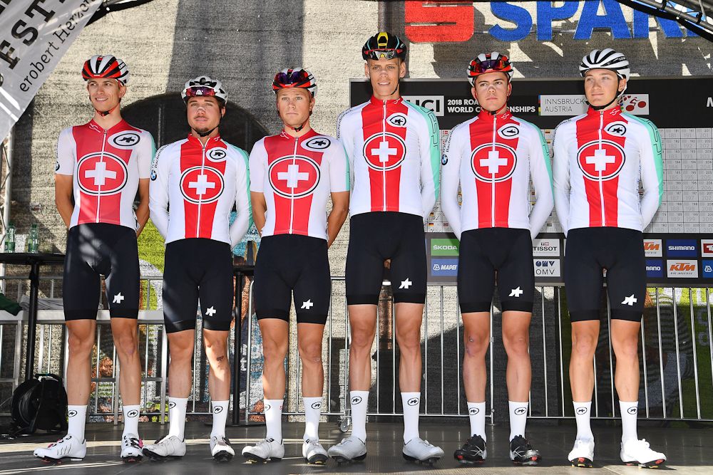 The Swiss team for the U23 road race