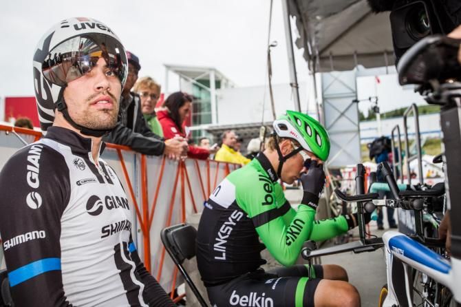 Tom Dumoulin (Giant-Shimano) focuses before the start