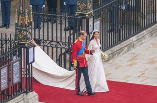 Princess Catherine and Prince William on their wedding day
