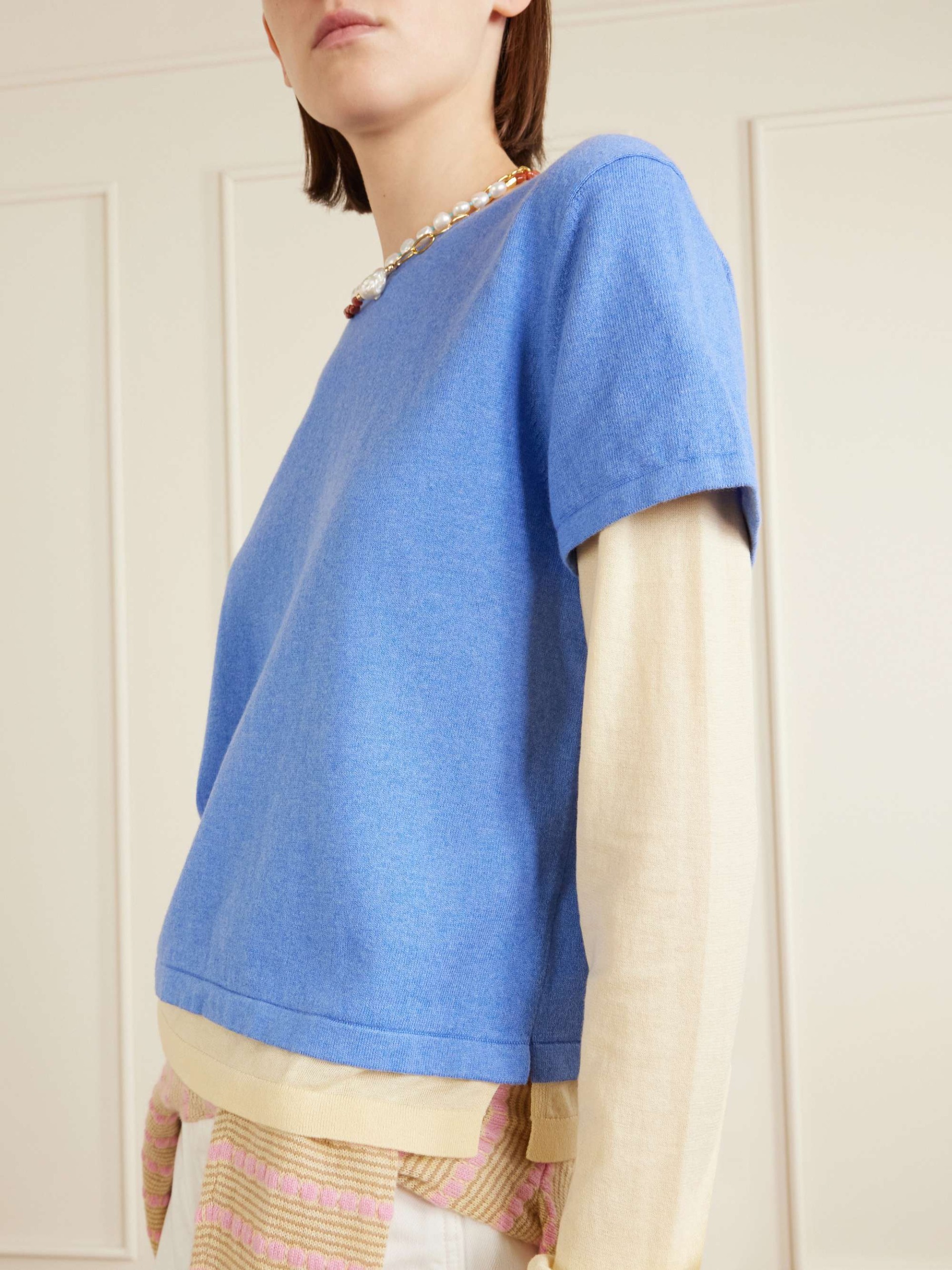 Layer Cotton, Cashmere and Silk Blend T-Shirt