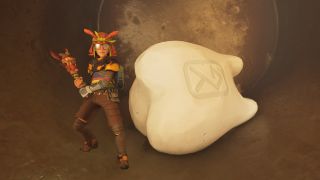 Grounded 2 Milk Molar locations: A character holding a club standing next to a Milk Molar inside a container.