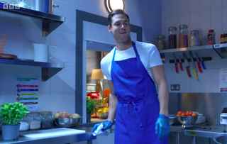 Zack in the kitchen at Walford East