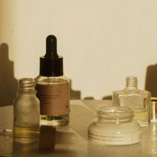 An image of skincare products on a table.