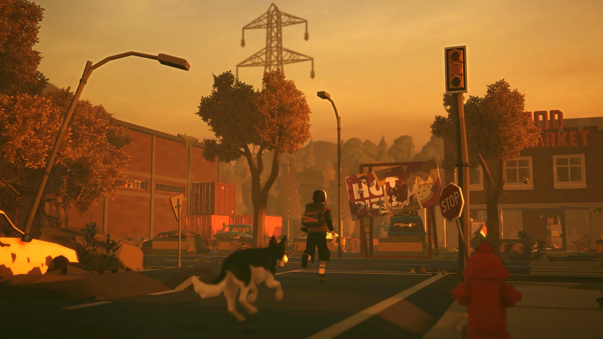 In zombie survival extraction game Pale Tides, the survivor ventures out into an abandoned street with their canine companion