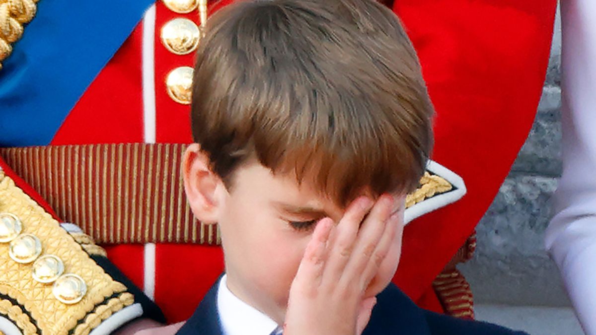 LONDON, UNITED KINGDOM - JUNE 15: Prince Louis of Wales watches an RAF flypast from the balcony of Buckingham Palace after attending Trooping the Colour on June 15, 2024 in London, England. Trooping the Colour, also known as The King&#039;s Birthday Parade, is a military ceremony to mark the official birthday of the British Sovereign. The ceremony takes place at Horse Guards Parade followed by a flypast over Buckingham Palace and was first performed in the mid-17th century during the reign of King Charles II. The parade features all seven regiments of the Household Division with Number 9 Company, Irish Guards being the regiment this year having their Colour Trooped.