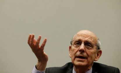 Justice Stephen Breyer questions the extent of coverage the First Amendment offers Americans in this Internet age.