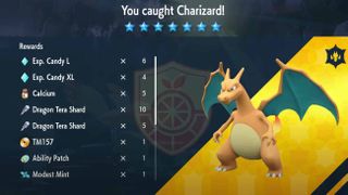 Defeated Charizard Pokemon Scarlet and Violet