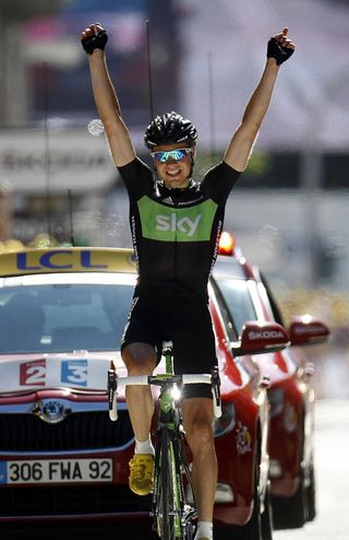 Edvald Boasson Hagen (Sky) gets stage win number two in the Tour de France.