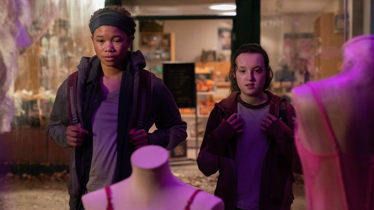 Storm Reid as Riley and Bella Ramsey as Ellie in The Last of Us