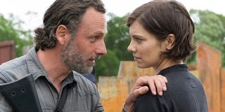 walking dead rick and maggie in hilltop