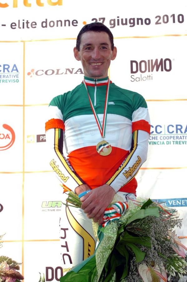 Marco Pinotti (HTC-Columbia) in the TT tricolore jersey