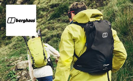 Men carrying Berghaus backpacks while hiking
