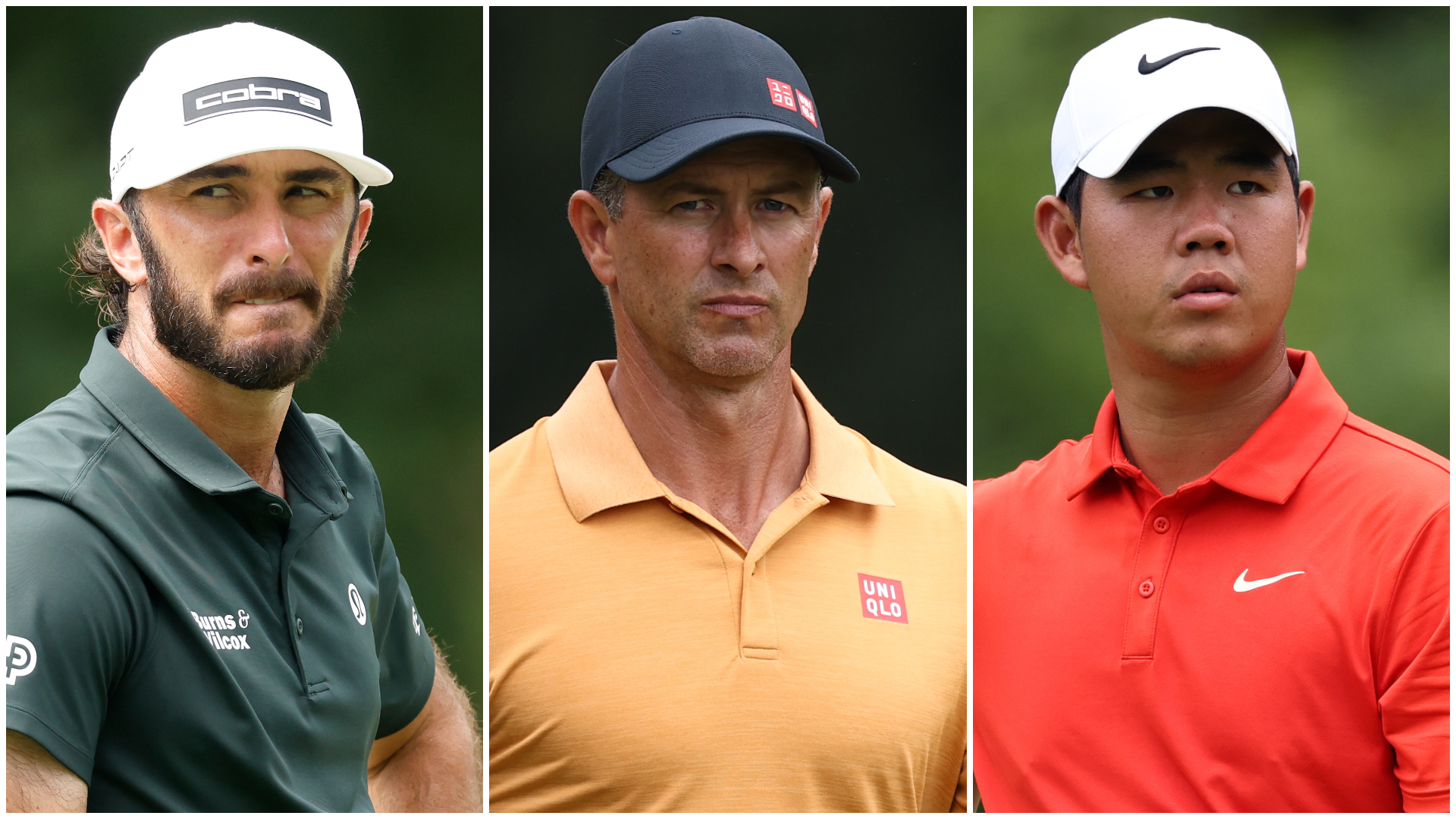 Max Homa, Adam Scott and Tom Kim 