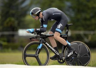 Chris Froome in the Prologue of the 2014 Tour de Romandie