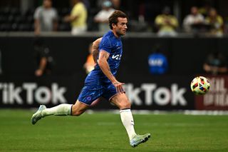 Manchester United target ATLANTA, GEORGIA - JULY 31: Ben Chilwell of Chelsea in action during the Pre-Season Friendly match between Chelsea FC and Club America at Mercedes-Benz Stadium on July 31, 2024 in Atlanta, Georgia. (Photo by Darren Walsh/Chelsea FC via Getty Images)